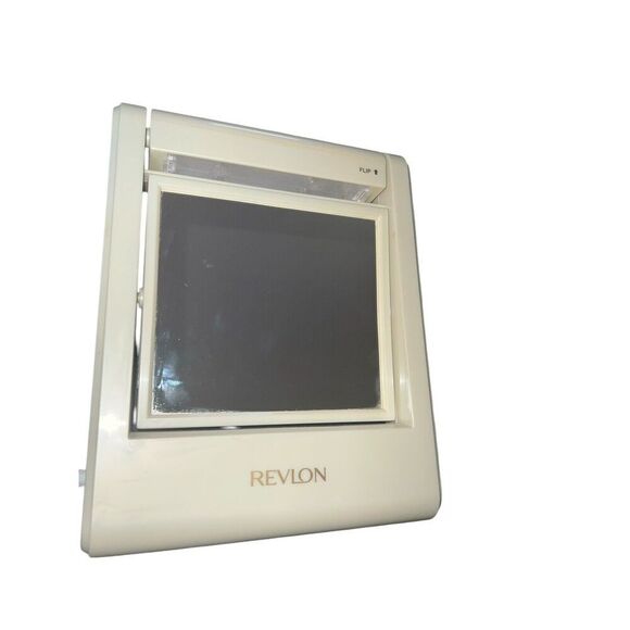 Vintage 80's REVLON vanity light up mirror BATTERY Operated And Electric Works - Picture 4 of 8